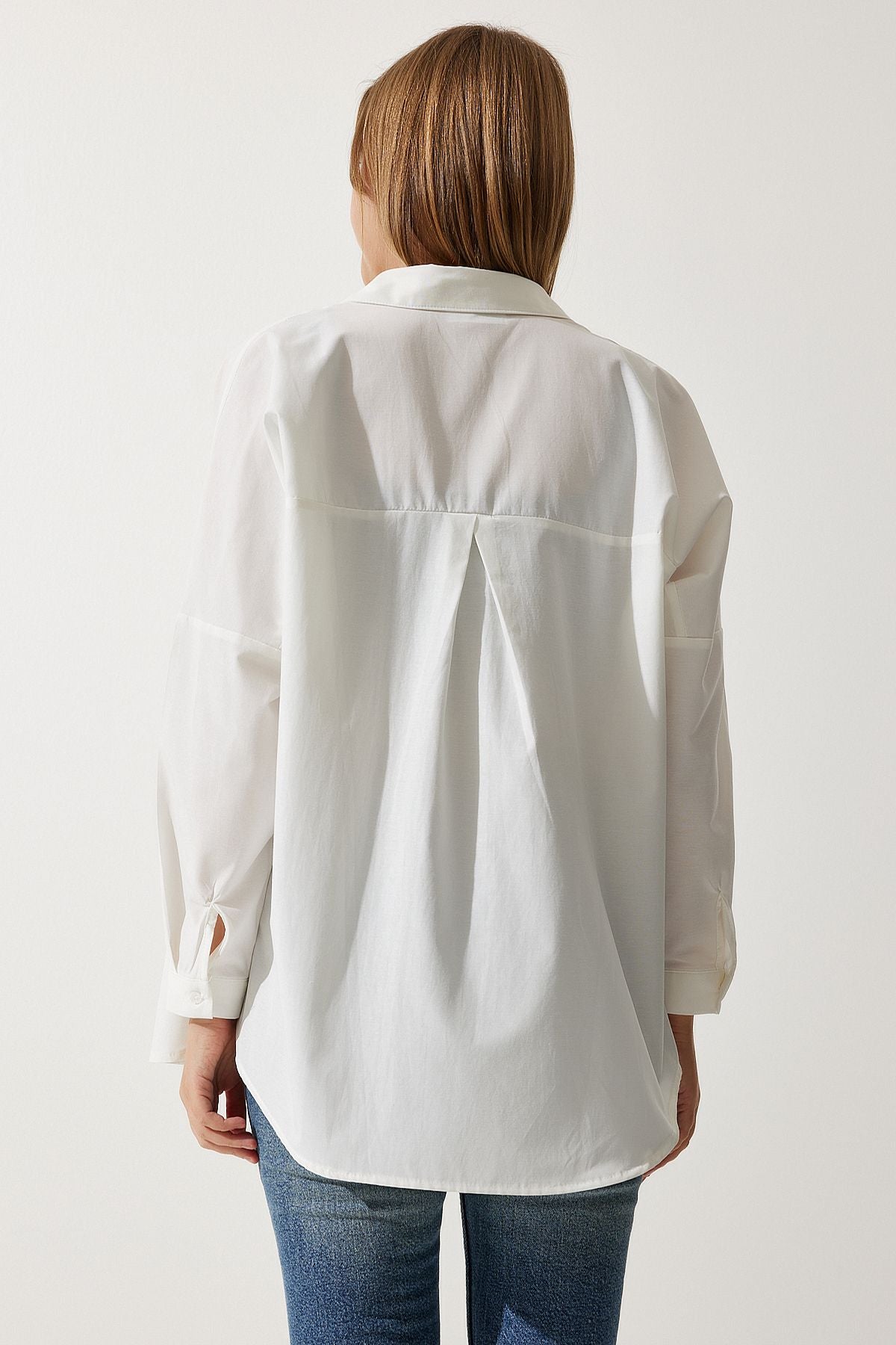 Oversized Button Down Shirt - White