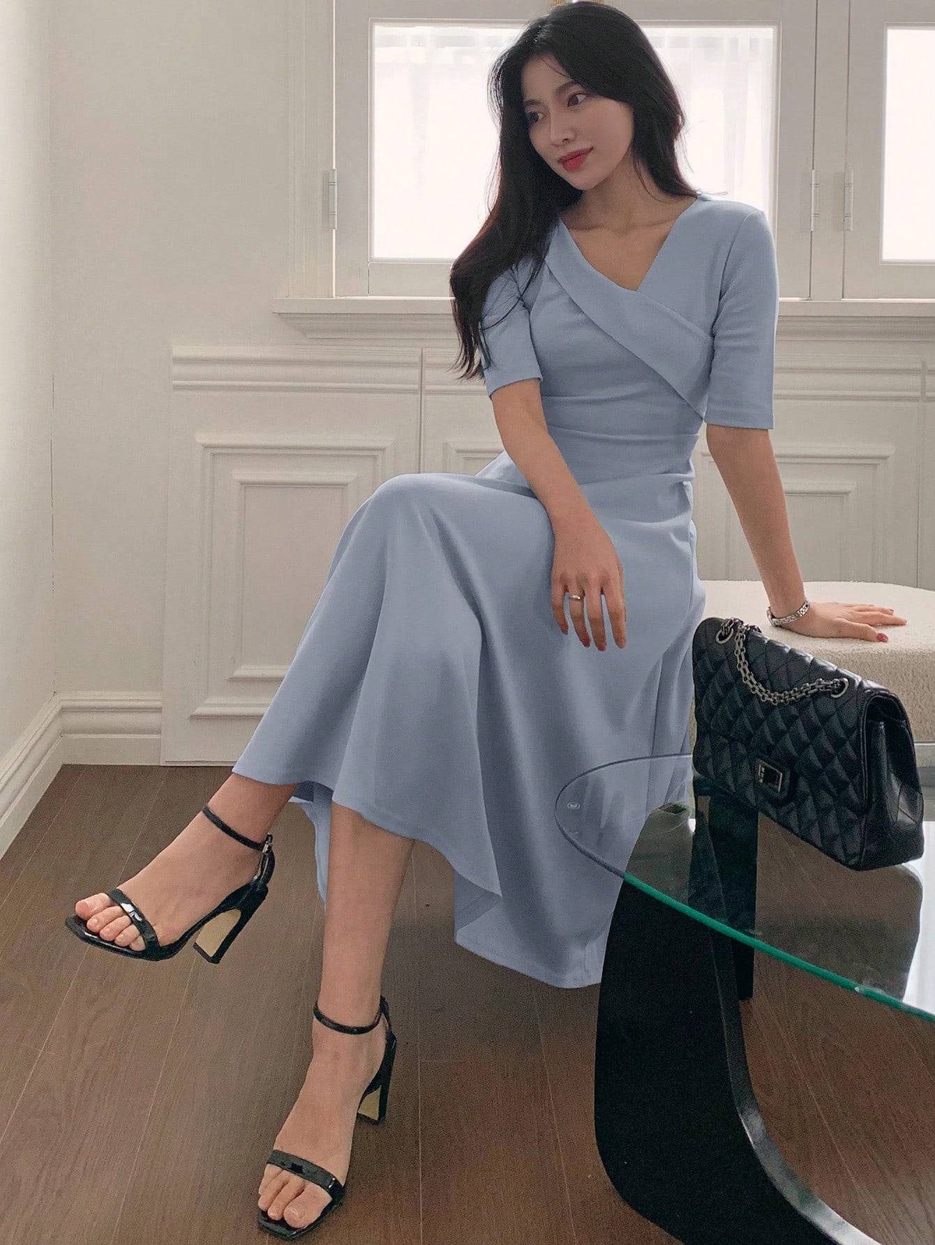 SHEIN Dazy Ice Blue Dress