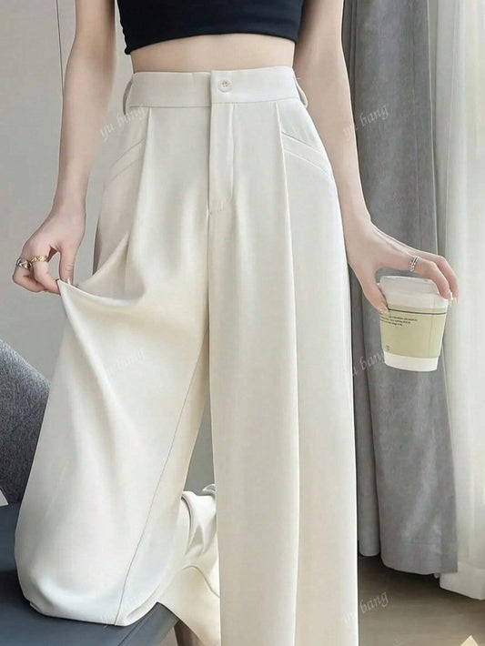 SHEIN High-End Flowy Straight Leg Pants