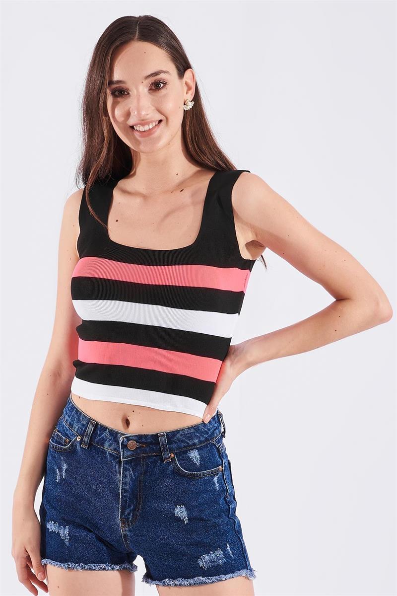 Striped Sleeveless Top