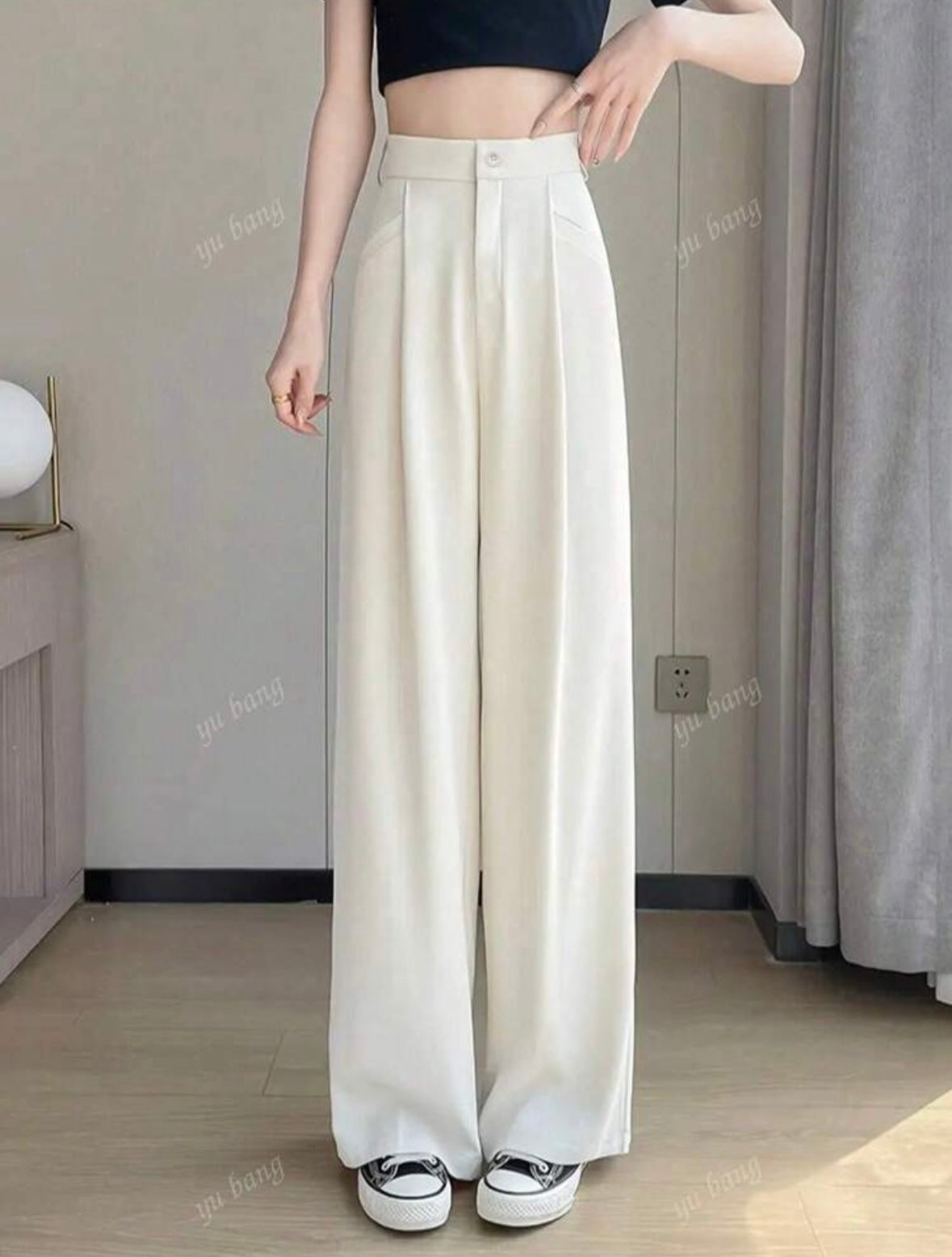 SHEIN High-End Flowy Straight Leg Pants