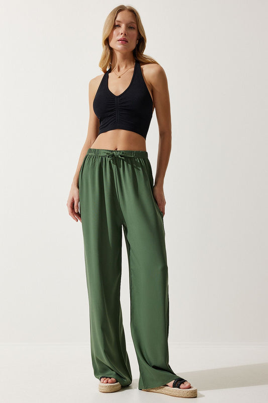Women’s Khaki Summer Viscose Breezy Pants