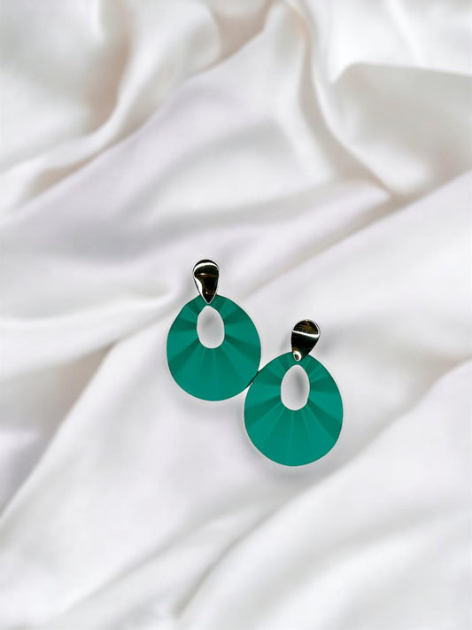 Green Dangling Earrings